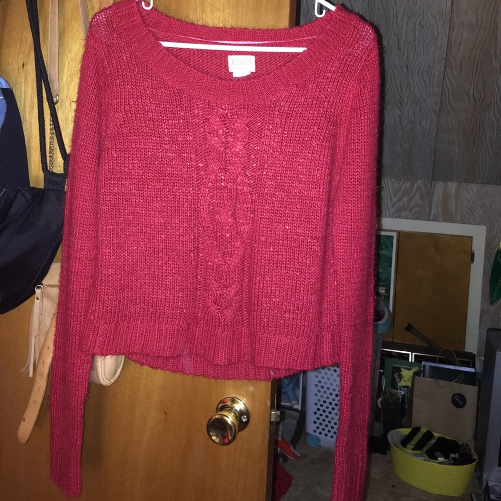 Red Cable Knit Sweater
